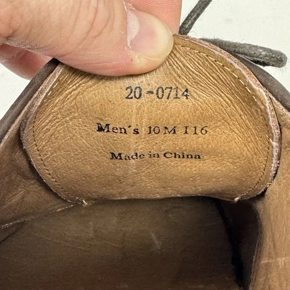 Johnston‎ & Murphey Italy Brown Oxfords size 10